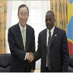 Ban Ki-moon et le president du Congo Joseph Kabila